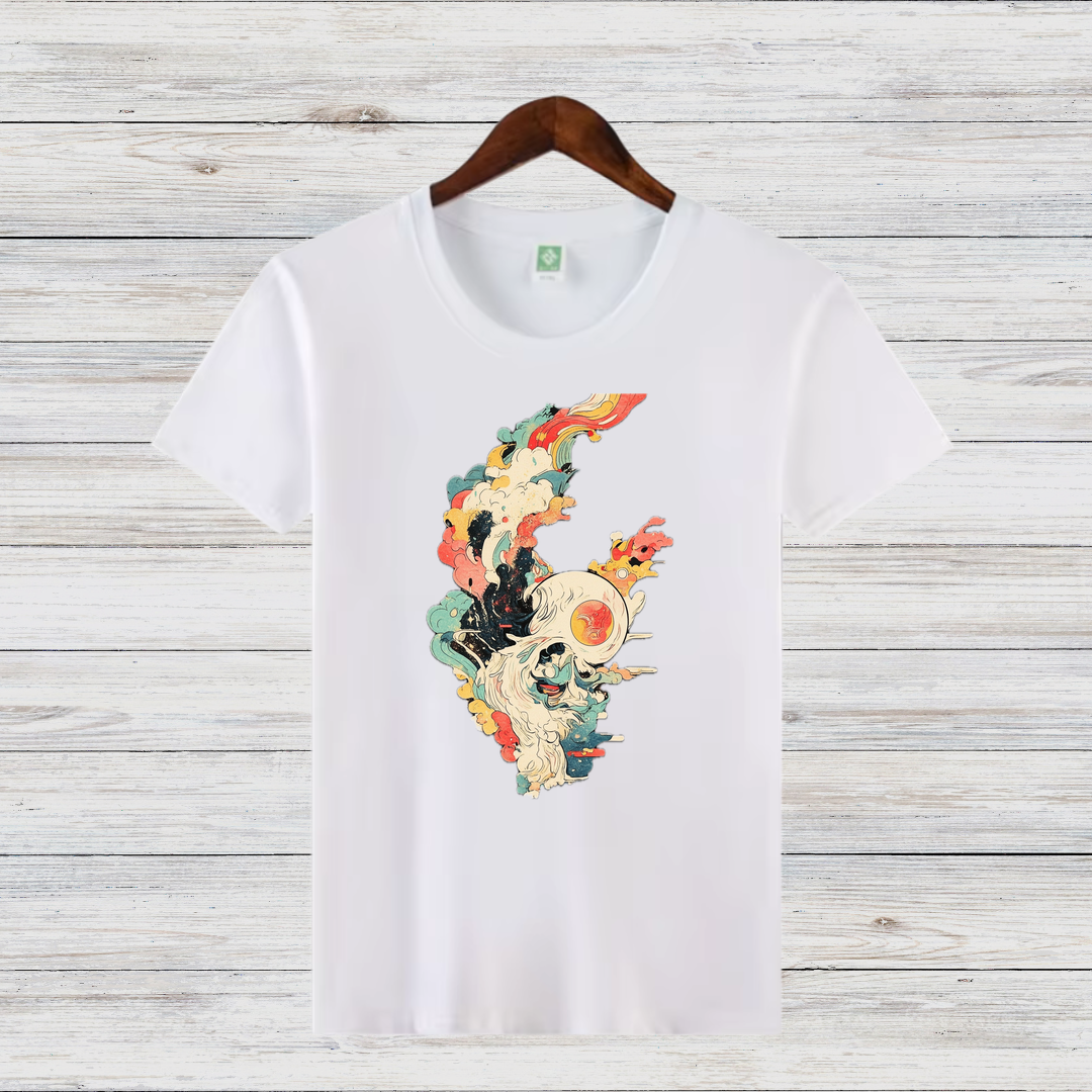 Mystischer Totenkopf | Künstlerisches Wintershirt | Stylisches Statement-Shirt | Perfektes Geschenk für Kunstliebhaber