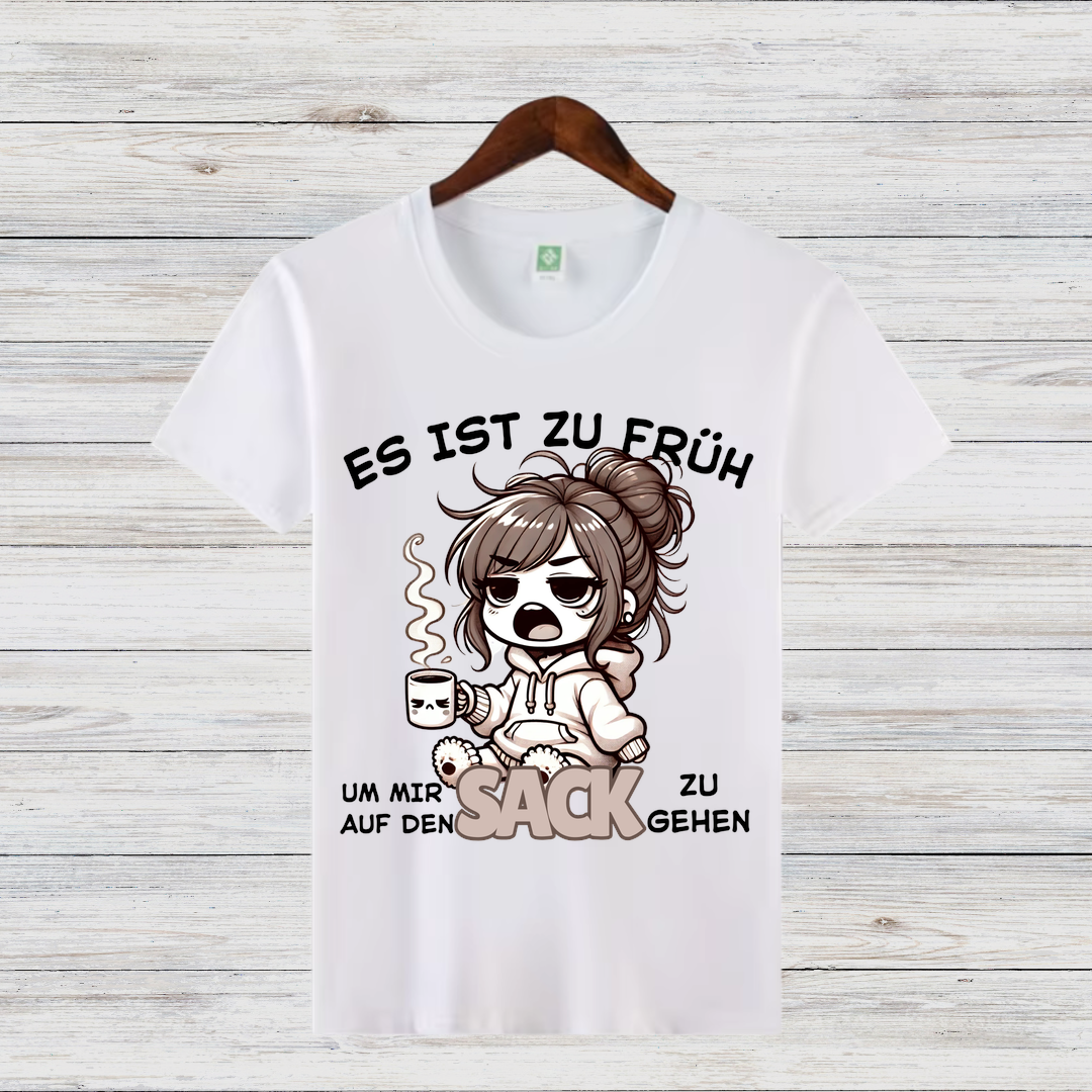 Morgenmuffel Shirt | Lustiges Sprüche T-Shirt | Humorvolles Kaffee Design | Statement Shirt für Kaffeeliebhaber