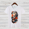 Totenkopf Blumen Shirt | Gothic Style T-Shirt | Mystisches Design | Perfektes Geschenk für Rock & Metal Fans