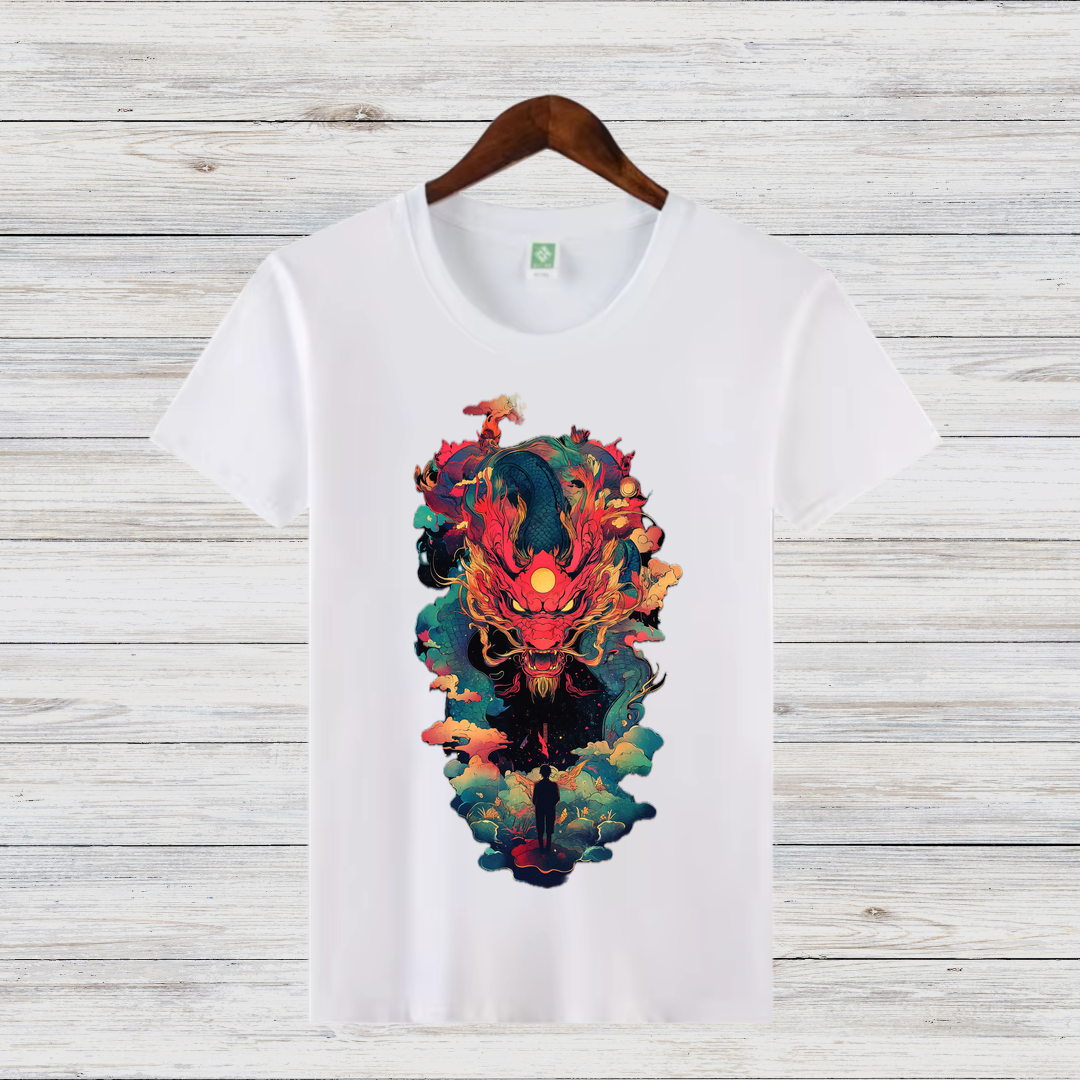 Mystischer Drachengeist | Fantasy T-Shirt | Künstlerisches Drachen-Design | Stilvolles Statement-Shirt für Fantasy-Fans