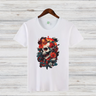 Totenkopf Blumen Shirt | Gothic Style T-Shirt | Skull Design Fashion | Auffälliges Streetwear Shirt | Geschenk für Rock & Metal Fans