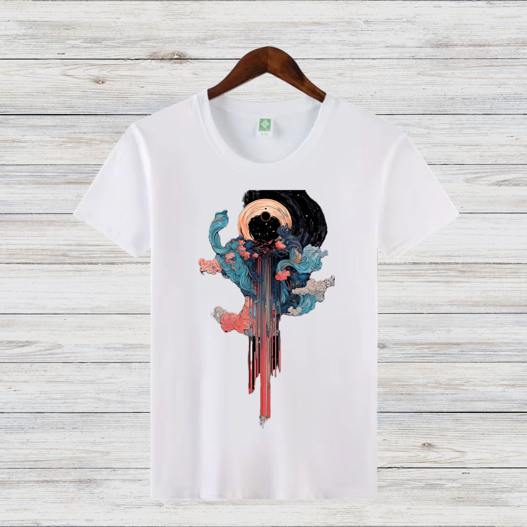 Kosmisches Kunst T-Shirt | Mystisches Design | Stilvolles Statement Shirt | Baumwollshirt für kreative Köpfe