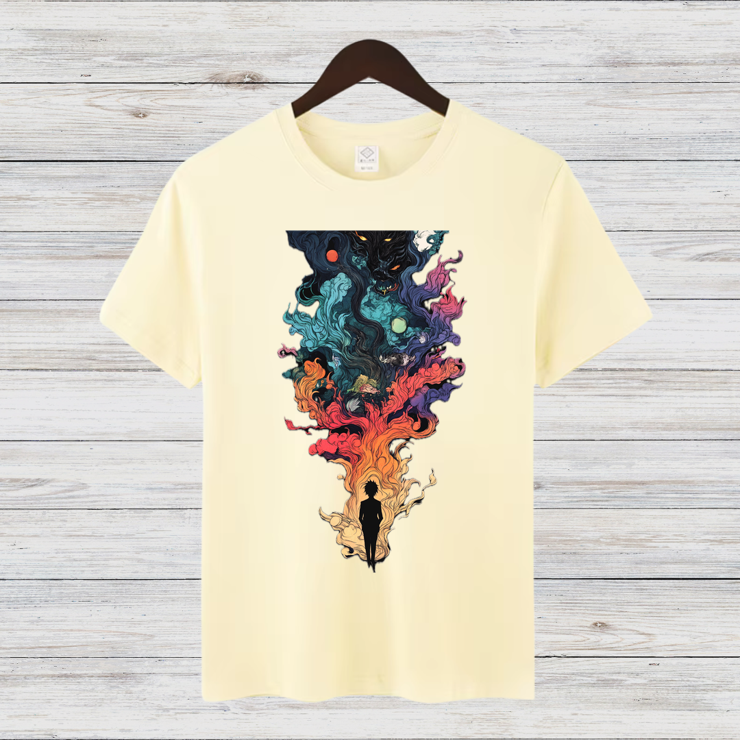 Mystisches Traumfeuer | Künstlerisches Fantasy T-Shirt | Magisches Design für Individualisten | Stilvolles Shirt für Winterträumer