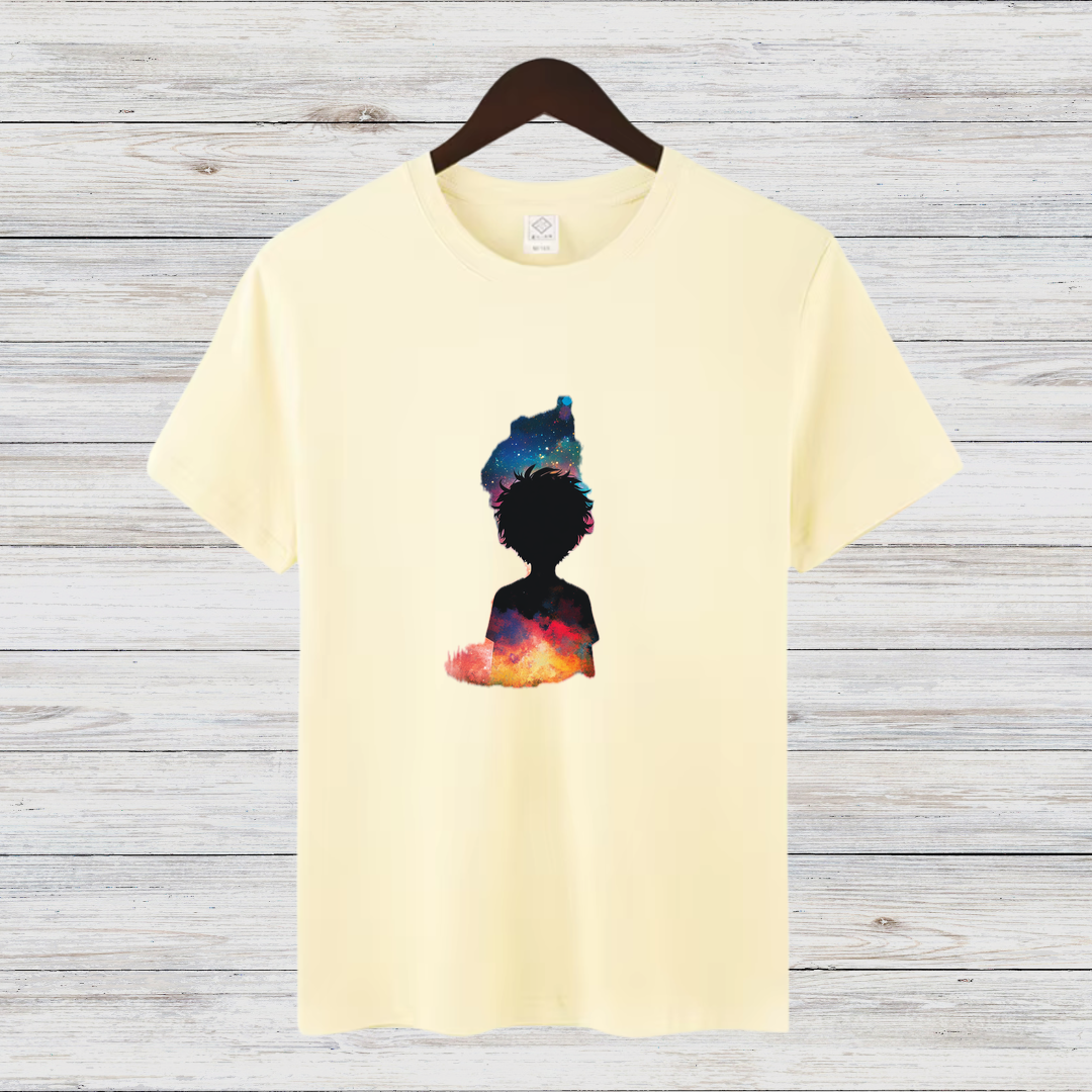 Galaxy Silhouette Shirt | Künstlerisches T-Shirt | Kreatives Design | Baumwollshirt für Stilbewusste