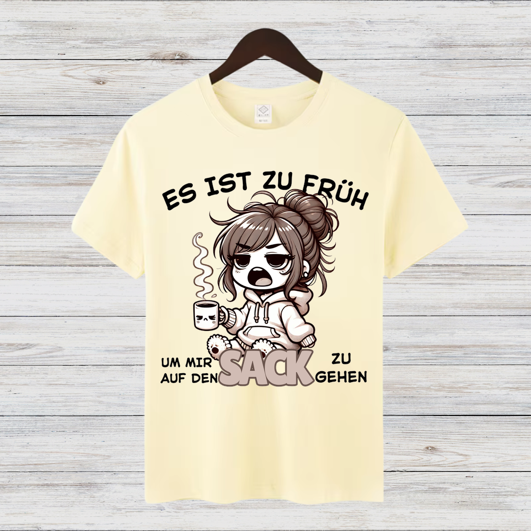 Morgenmuffel Shirt | Lustiges Sprüche T-Shirt | Humorvolles Kaffee Design | Statement Shirt für Kaffeeliebhaber