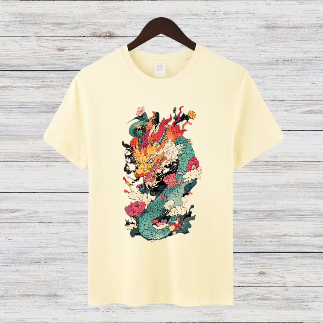 Mystischer Drachengeist | Asiatisches Drachen T-Shirt | Kunstvolles Fantasy Design | Stylisches Shirt für Drachenfans