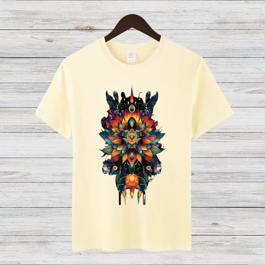 Magisches Blumen-Shirt | Künstlerisches T-Shirt | Boho Style | Fashion Statement für kreative Seelen