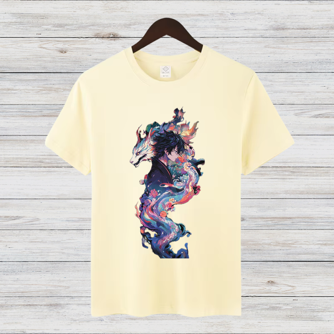 Mystischer Drache | Anime Fantasy T-Shirt | Kunstvolles Design | Geschenk für Anime-Fans