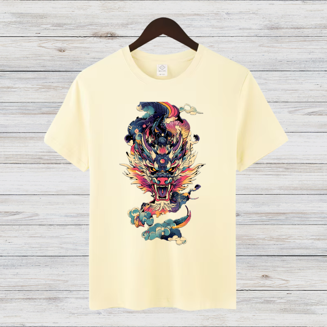Mystischer Drachengeist | Asiatisches Drachen T-Shirt | Fantasy Kunst Shirt | Legendäres Design für Drachenfans