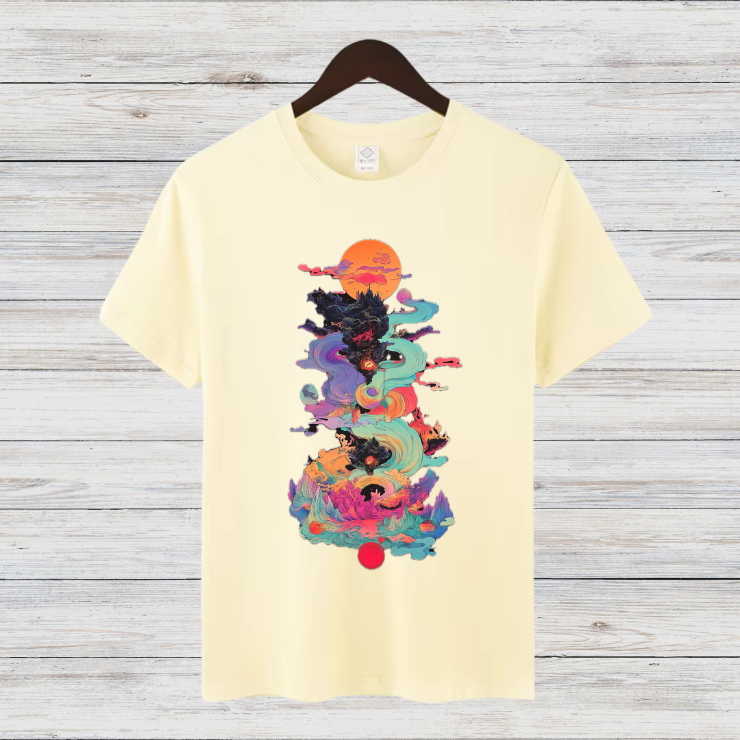 Magisches Winterdesign | Fantasievolles Kunstshirt | Mystisches Baumwollshirt | Stilvolles Geschenk für Fantasy-Fans
