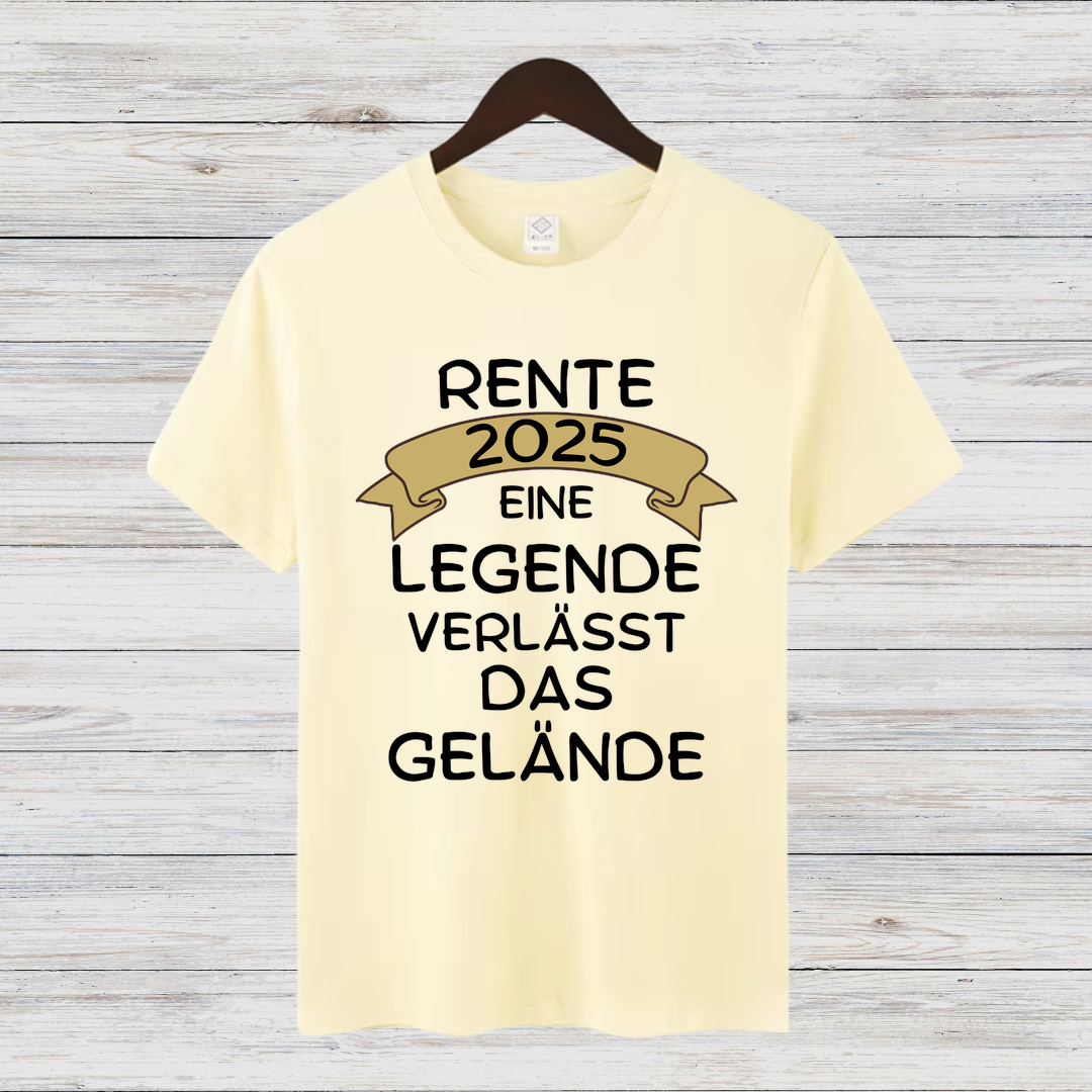 Rente 2025 Shirt | Lustiges Abschiedsgeschenk | Legendäres Ruhestand T-Shirt | Geschenkidee für Rentner
