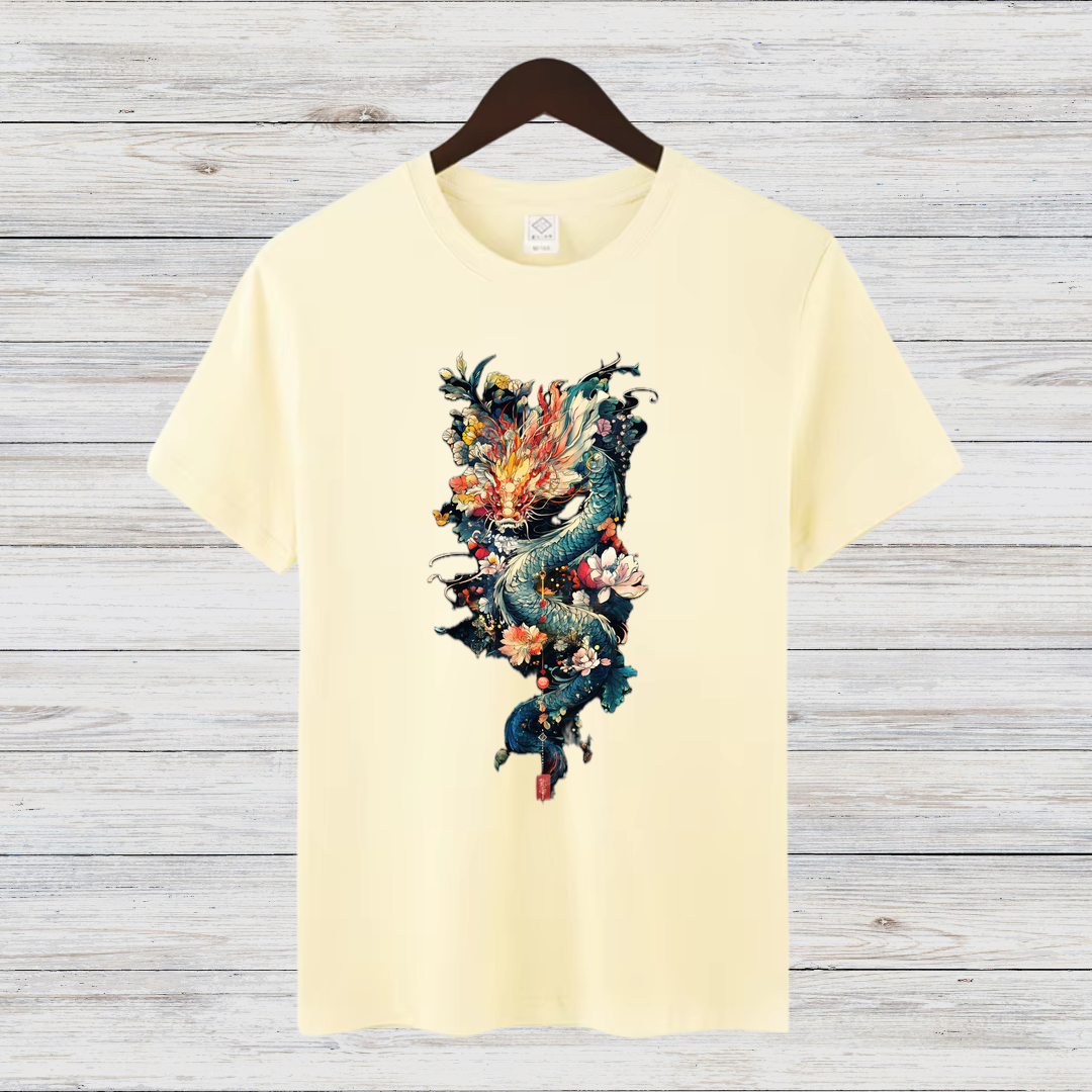 Magischer Drachen | Mystisches Fantasy T-Shirt | Kunstvolles Design | Stilvolles Statement Shirt für den Winter