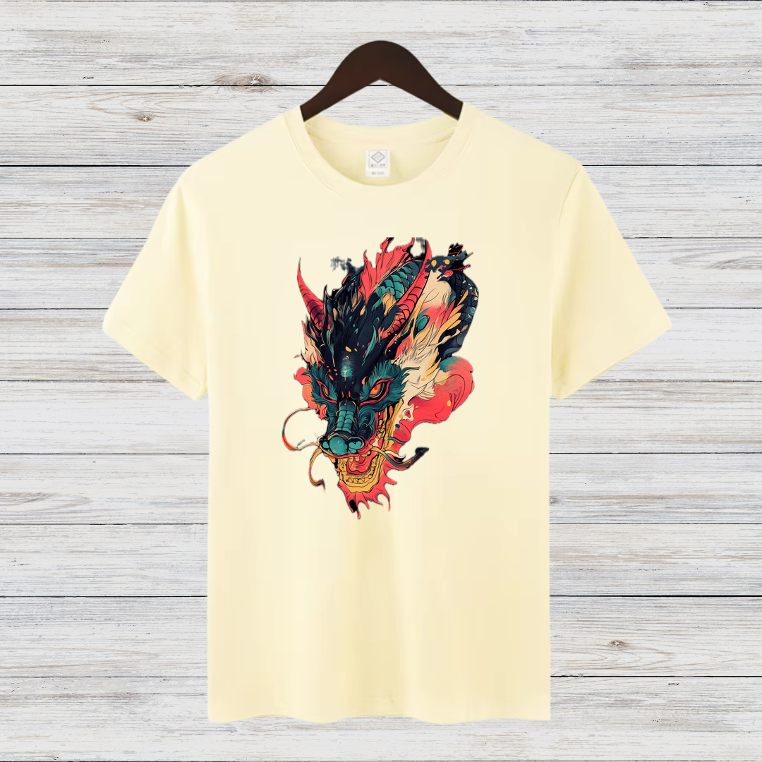 Mystischer Drachengeist | Asiatisches Drachen T-Shirt | Fantasy Kunst Shirt | Stilvolles Statement Shirt für Wintertage
