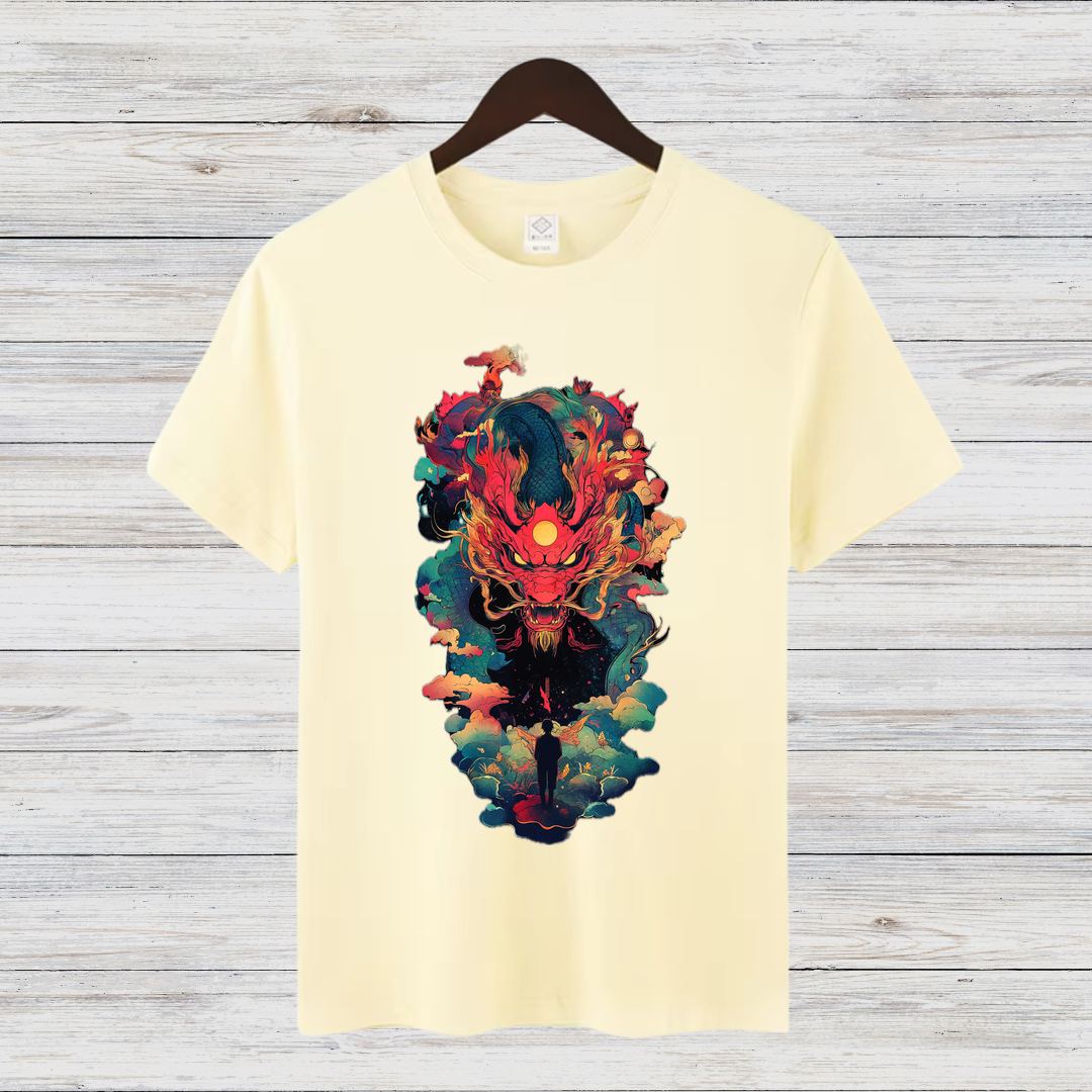 Mystischer Drachengeist | Fantasy T-Shirt | Künstlerisches Drachen-Design | Stilvolles Statement-Shirt für Fantasy-Fans
