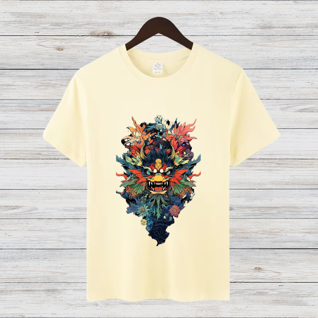 Mystischer Drachengeist | Asiatisches Kunst T-Shirt | Fantasievolles Design | Stilvolles Statement Shirt für den Winter