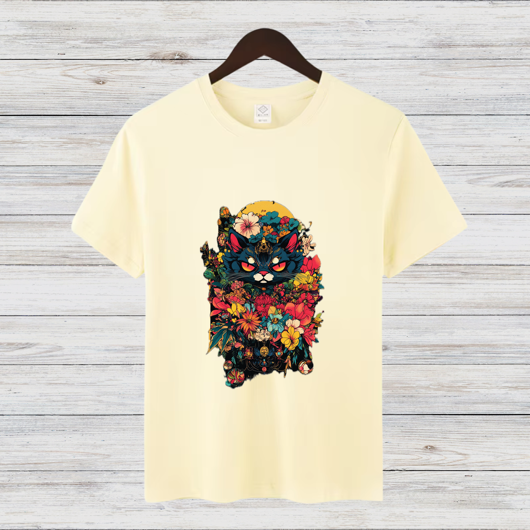 Mystische Katzenmagie | Künstlerisches T-Shirt | Fantasy Katzen-Design | Stilvolles Statement-Shirt für Katzenliebhaber