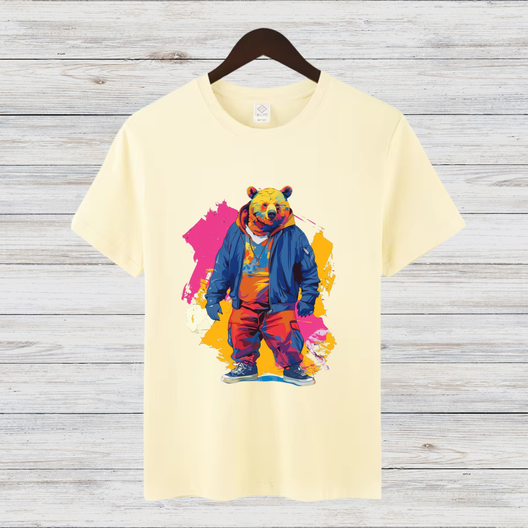 T-Shirt - Bunter Streetstyle Bär Design