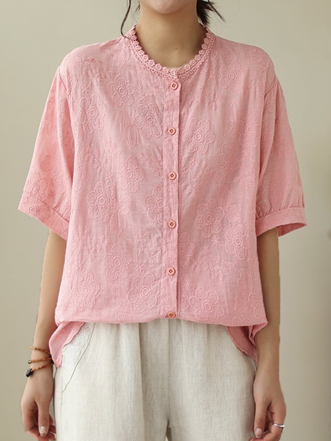 Vintage lace collar shirt