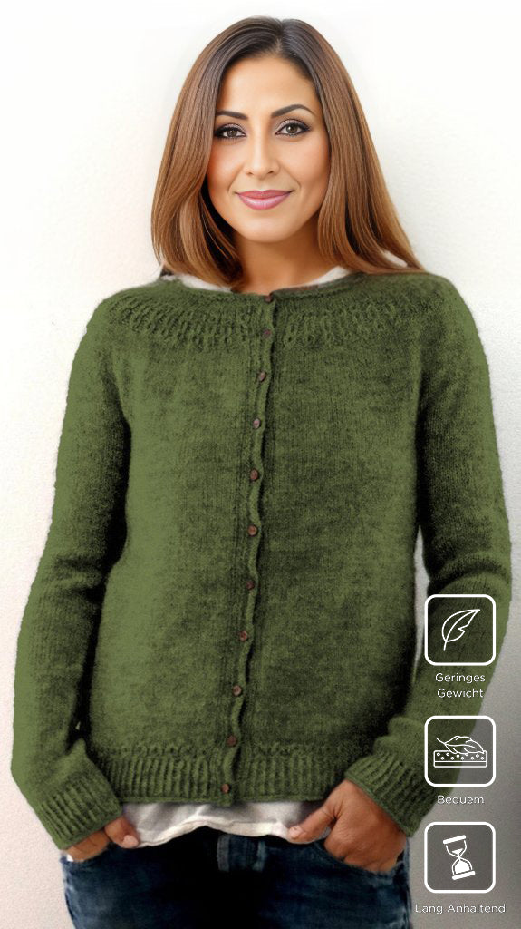 Naturlux® - Green plain long-sleeved sweater