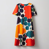 Naturlux® - Attractive midi dress with short sleeves and print