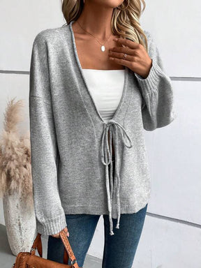 HerbstTrend® - Chic plain sweater with long sleeves