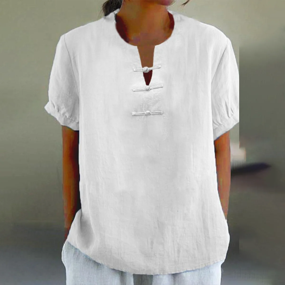 Cozy White Short Sleeve