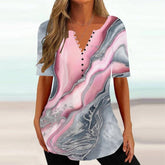 SpringStil® - Short-sleeved top in grey and pink