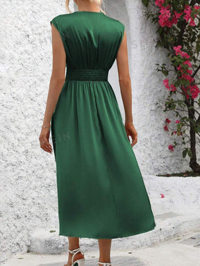 Emerald Elegance Maxi Dress