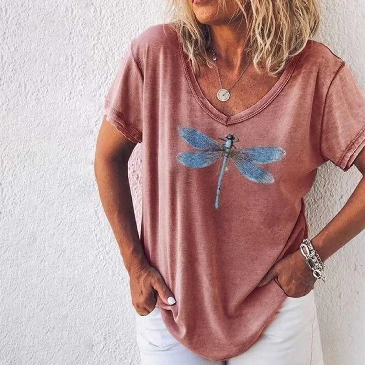 Dragonfly V-neck