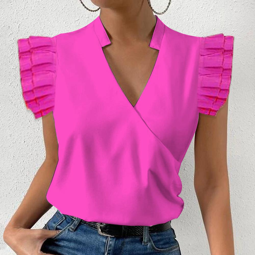 EcoExotica® - Eye-catching rose red plain top