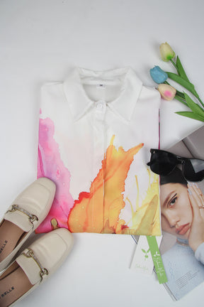 Colorful shirt dress