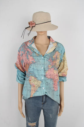 World Map Blouse