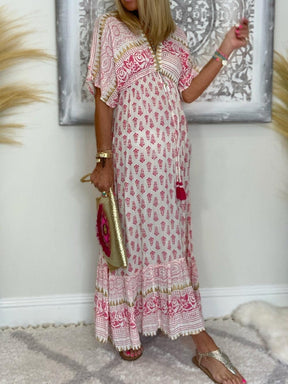 Ethno pattern maxi dress