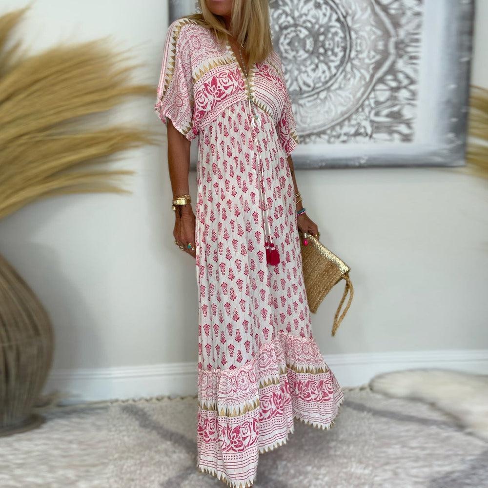 Ethno pattern maxi dress