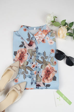 FloralBreeze Midi Wrap Dress