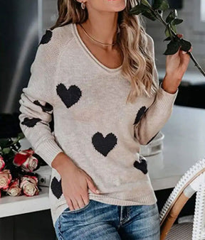 HerbstTrend® - Trendy print sweater with long sleeves