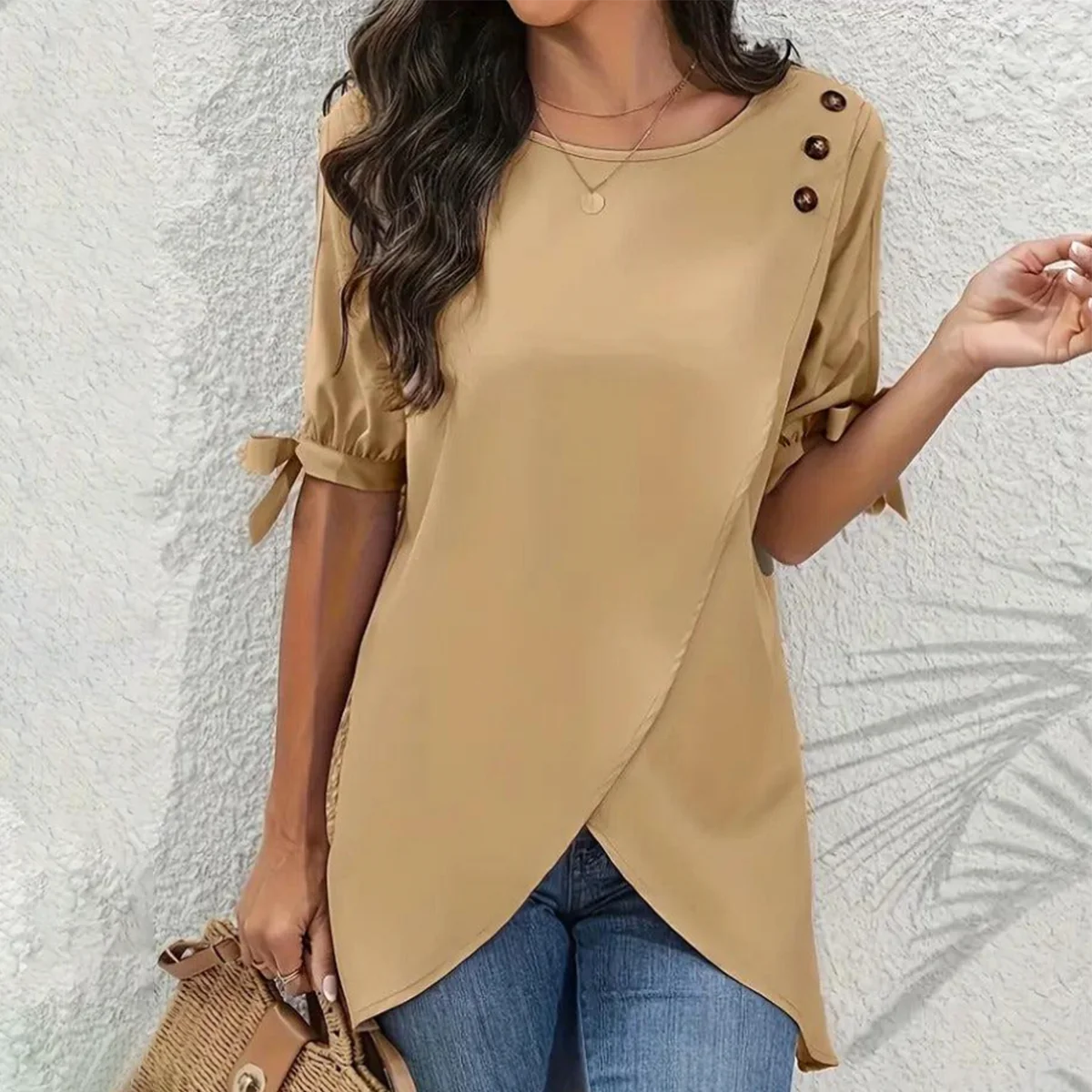 ApricotChic Round Neck Top