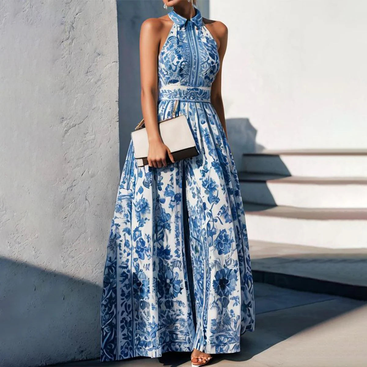 Floral Short Sleeve Maxi Dress