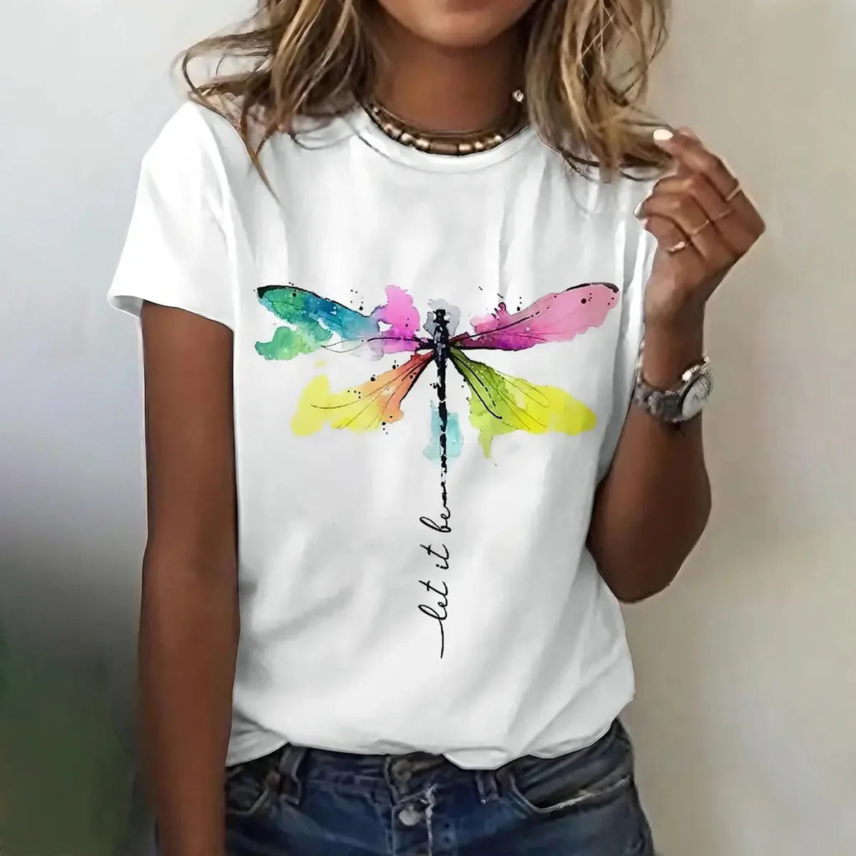 Dragonfly Magic Round Neck Top