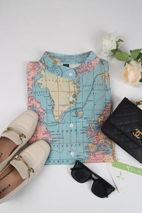 World Map Blouse