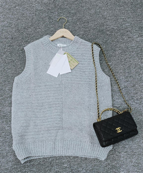 Celestial® - Grey sleeveless plain sweater