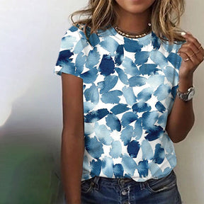 FallStil® - Blue printed short sleeve top