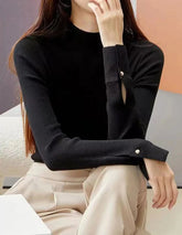 ElegantBlack turtleneck sweater