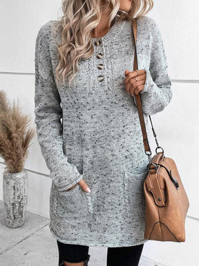 Reverie® - Elegant long-sleeved V-neck sweater