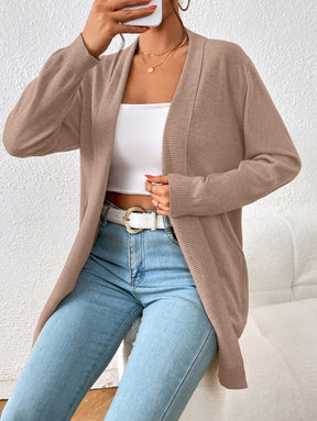 Naturlux® - Comfortable plain cardigan with long sleeves