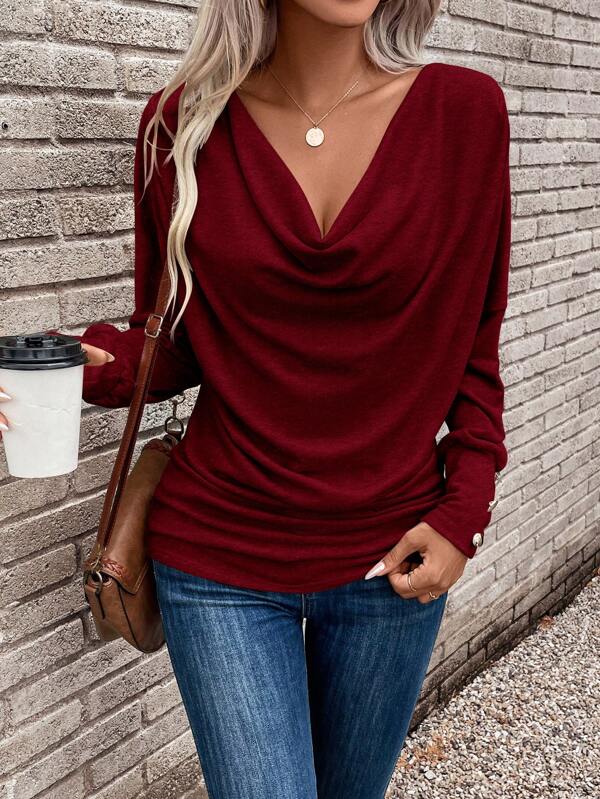 Wine red elegance top