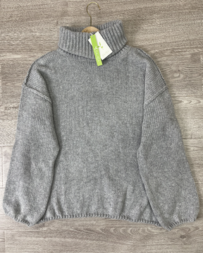 FallStil® - Baggy plain sweater with high neckline