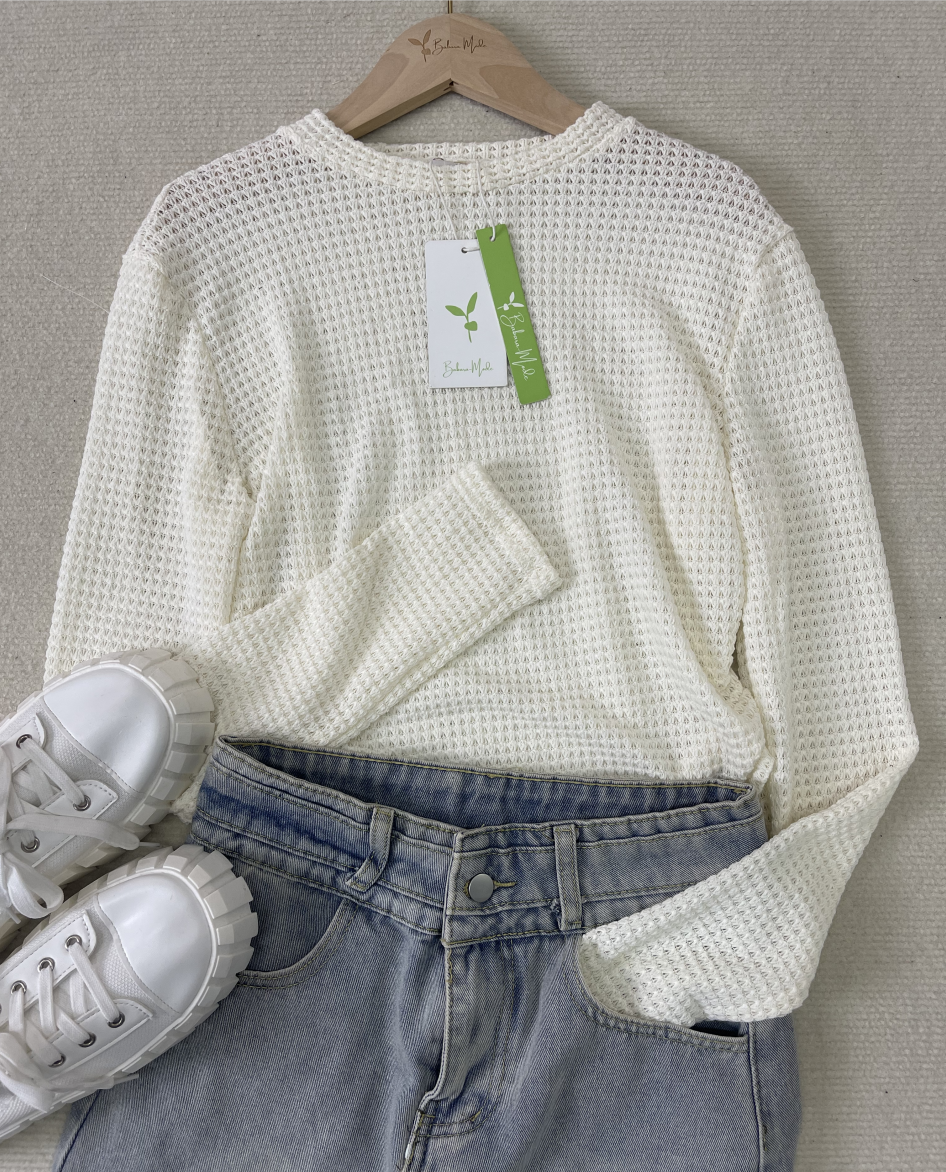 HerbstTrend® - Plain sweater with round neck