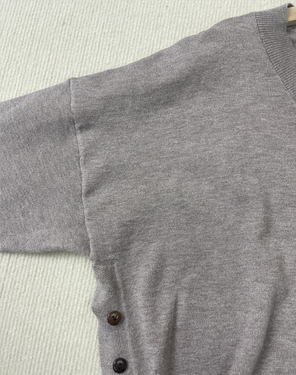 HerbstTrend® - Grey plain long-sleeved sweater