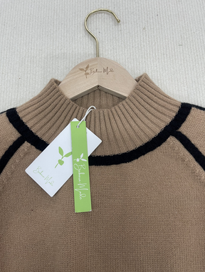 StrickSinn® - Coffee sweater with high neckline